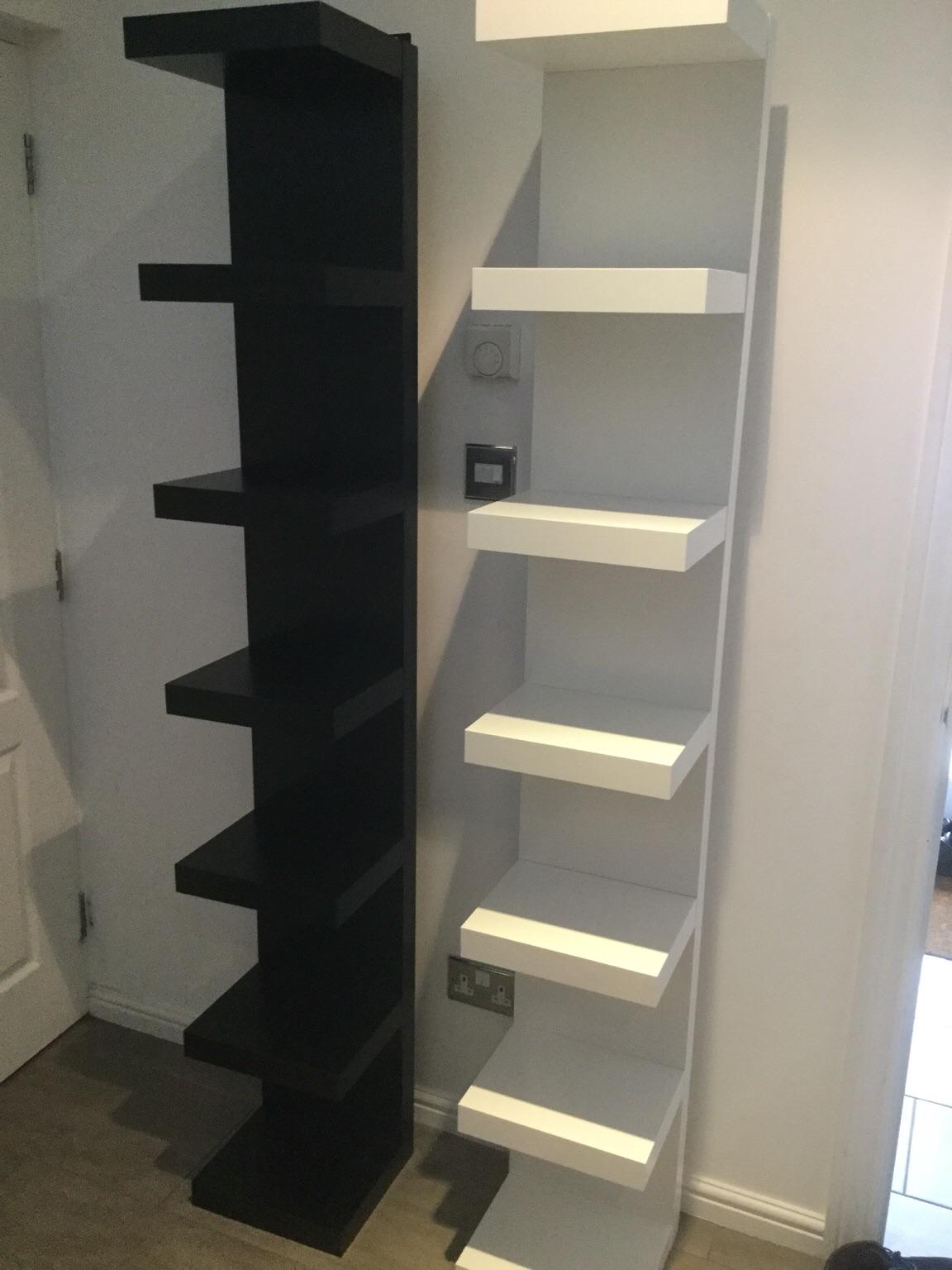 Ikea Lack Wall Shelf Units White Black, Lack Wall Shelves White