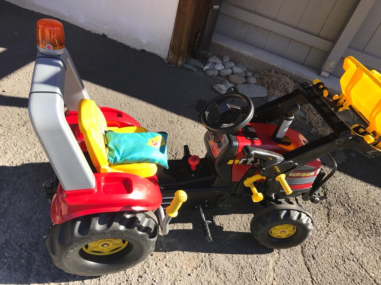 Rolly Toys X-Trac Traktor mit Zweigangschaltung und Bremse Trettraktor mit Übe 