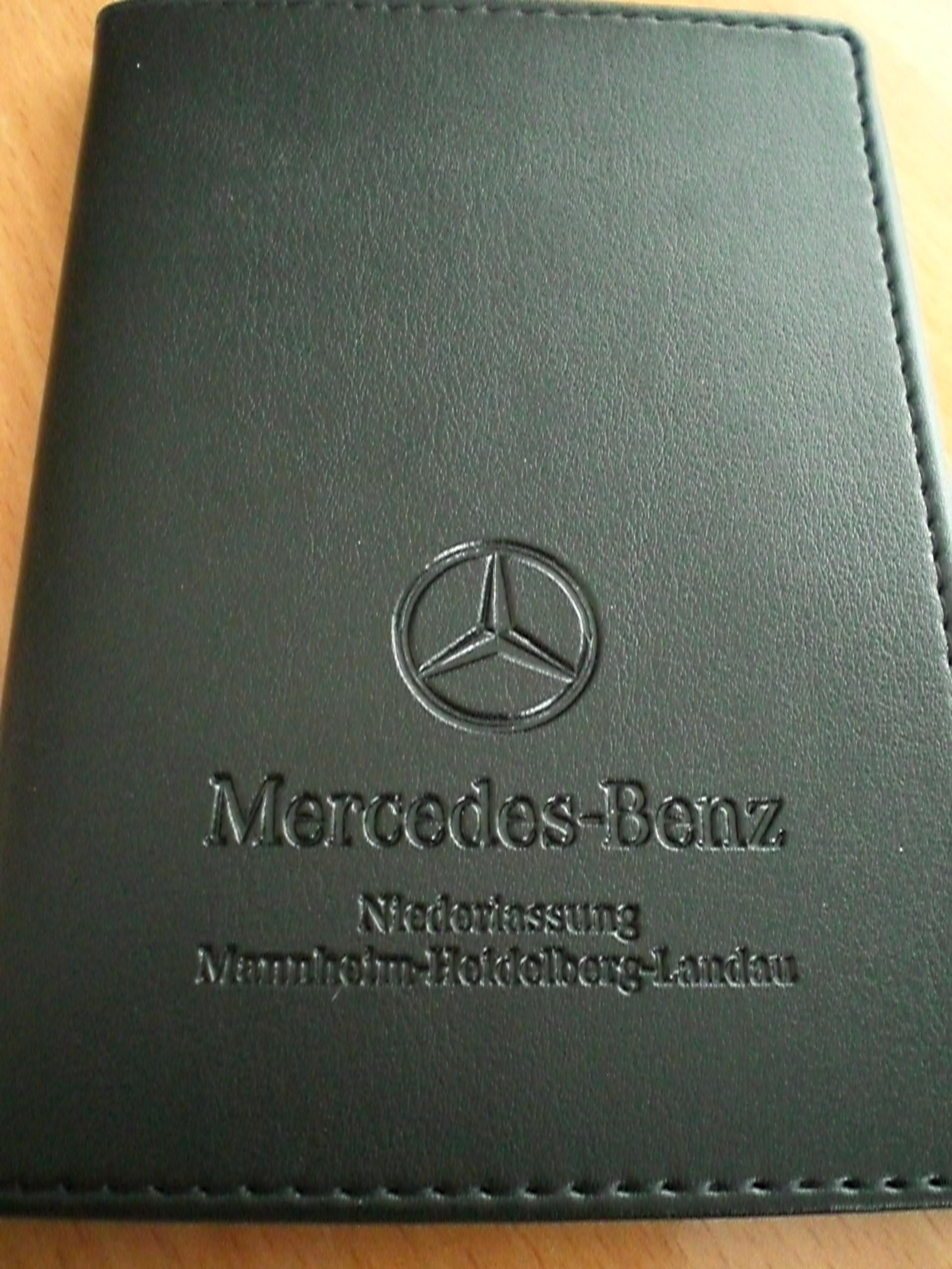 Original von Mercedes Partner Leder Etui Fahrzeug Führerschein FZG-Schein Tasche