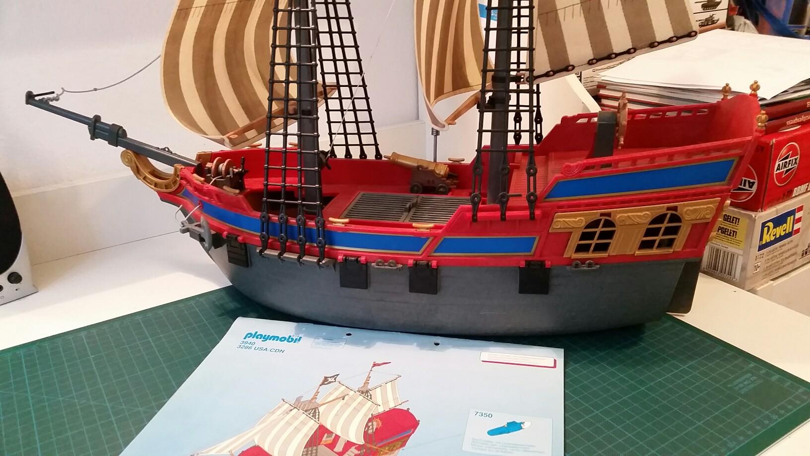 3940 Playmobil BORDPAMPEN MIT HALTERUNG für Piratenschiff  Rarität  Piraten 