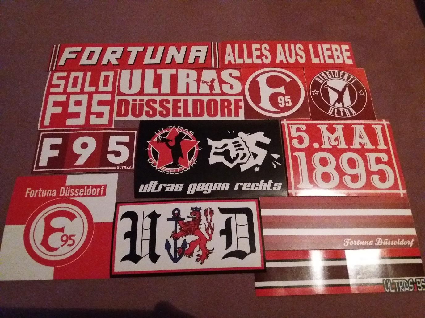 Fortuna Düsseldorf Aufkleber Fankartetransparent 