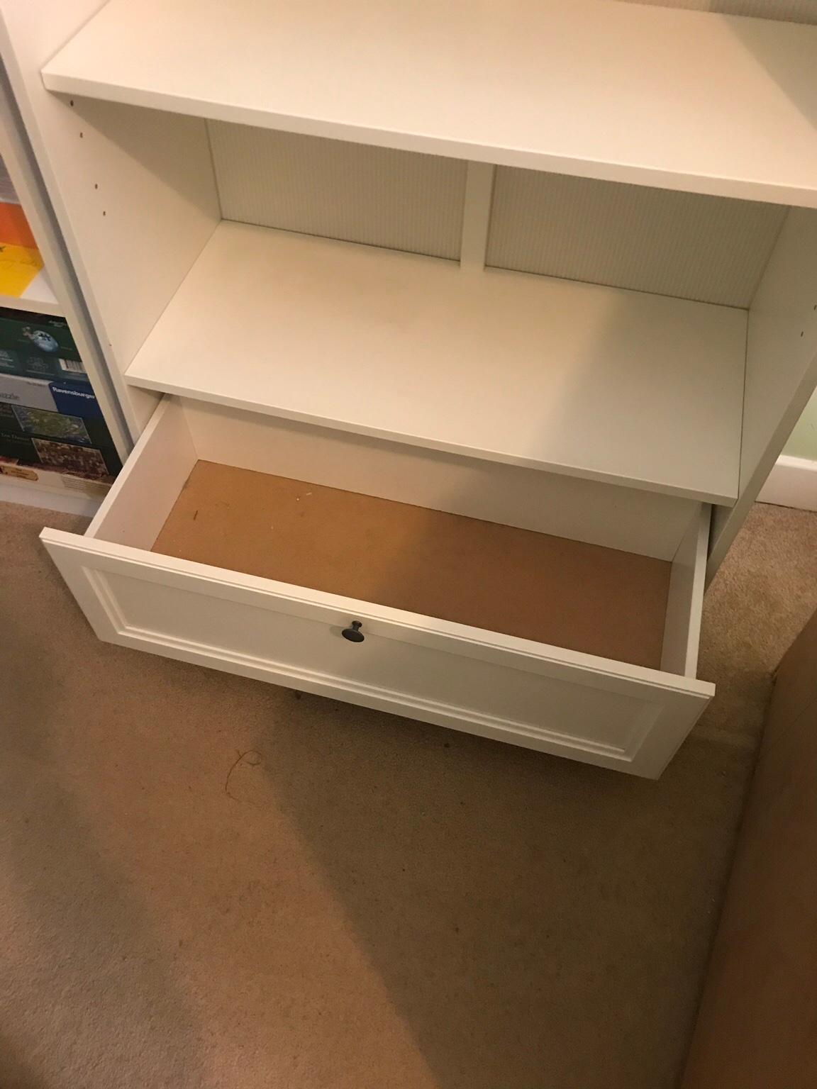 Ikea White Bookcase With Bottom Drawer, White Bookcase With Drawers On Bottom
