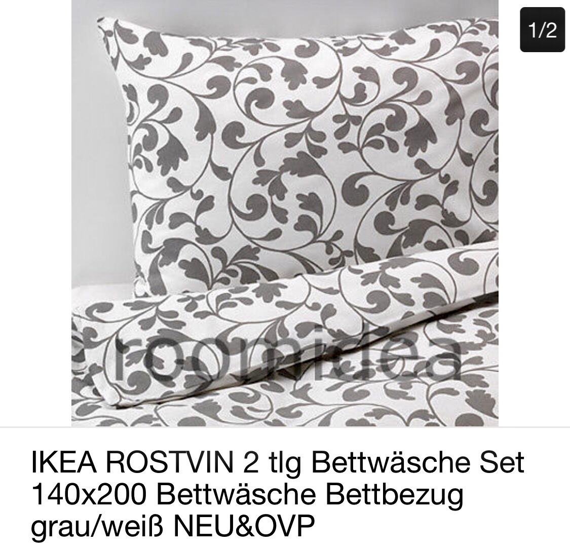 80x80cm weiß/braun100% B.Wolle IKEA SMALFRÄKEN Bettwäsche-Set 2-teilig 140x200