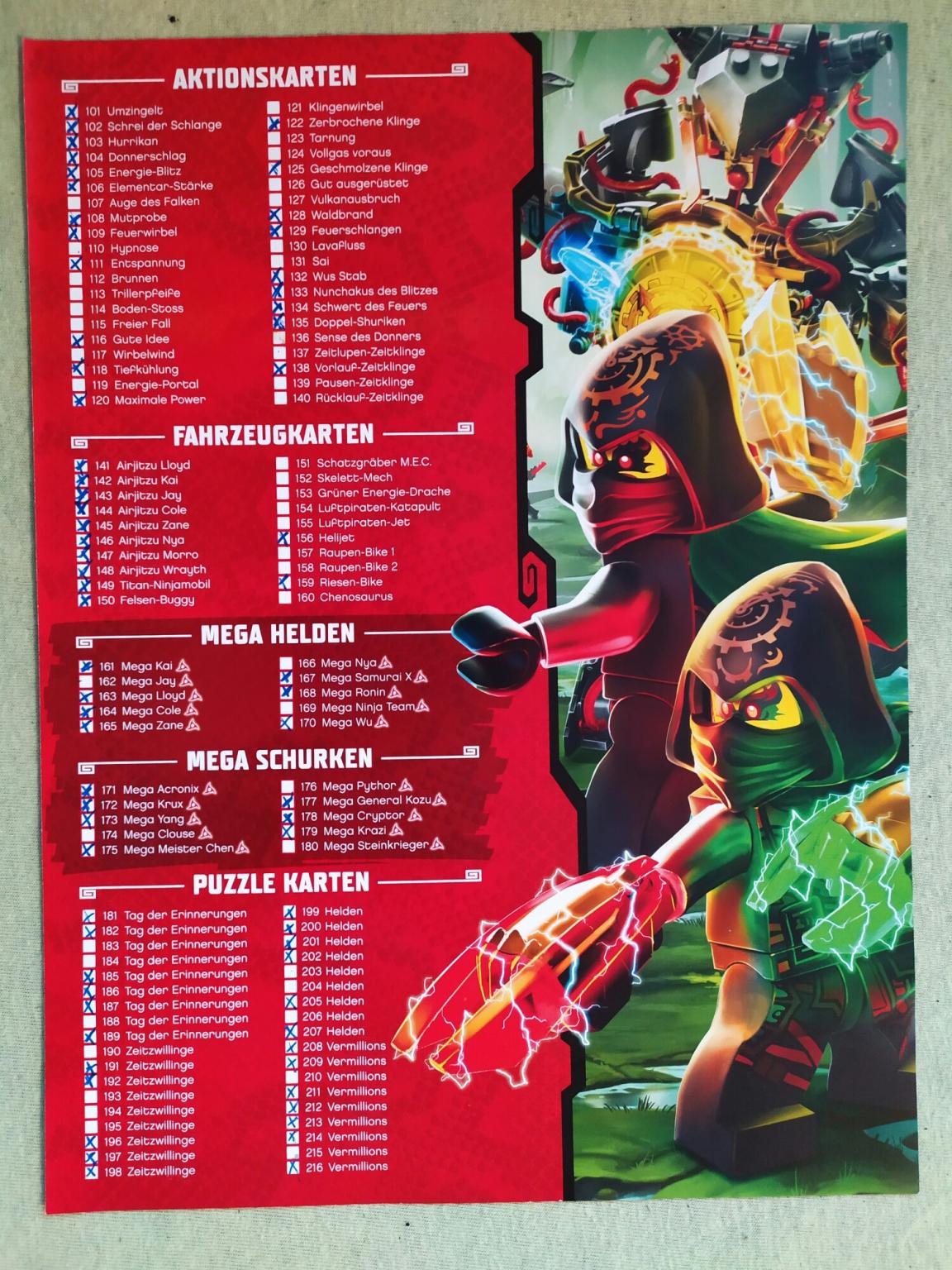 Titan-Ninjamobil 149 Fahrzeug Karte LEGO Ninjago SERIE 2 Sammelkarten 