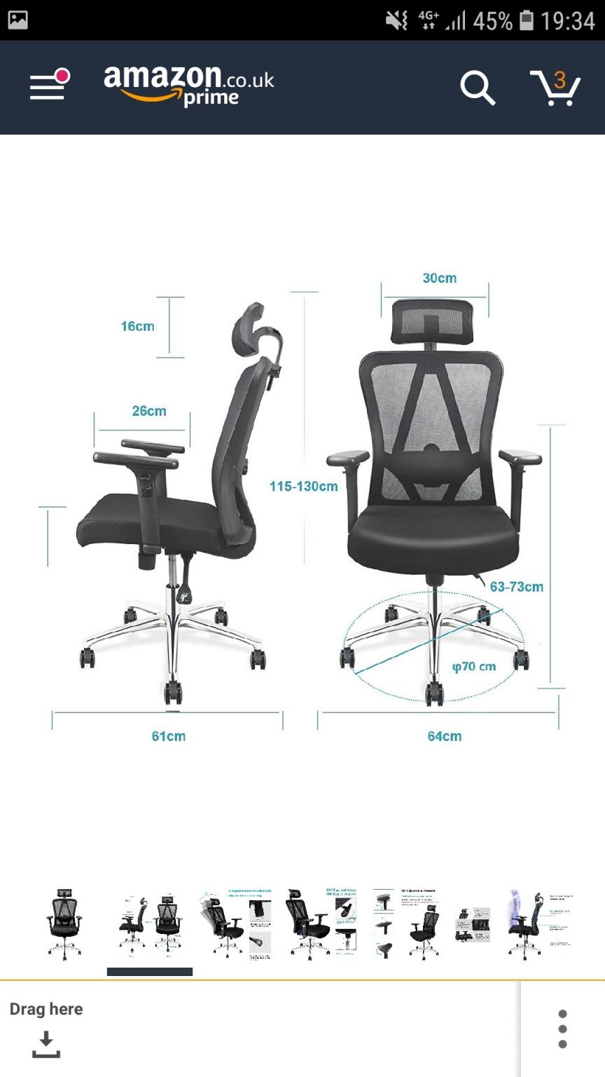 Mfavour Ergonomic Office Chair In, Mfavour Office Chair Ergonomic With Adjustable Arms And Back Support