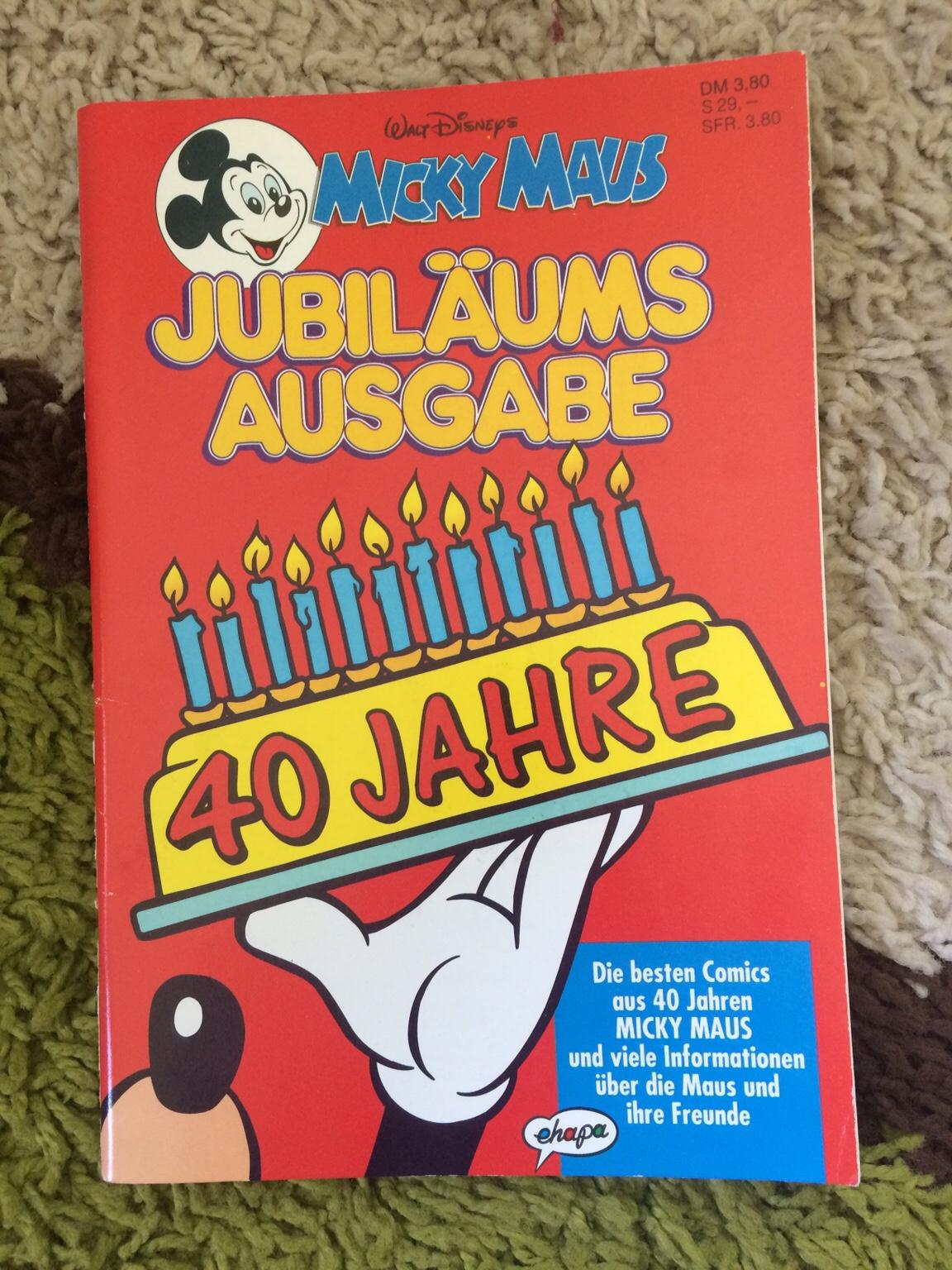 MICKY MAUS JUBILÄUMS AUSGABE 40 Jahre Ehapa Verlag 1991 