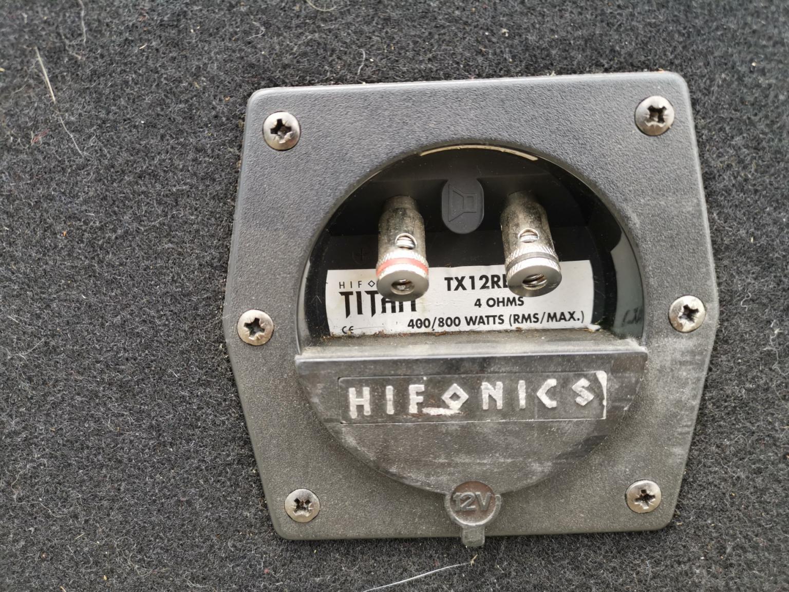 500 Watts RMS 1000 Watts Peak Hifonics Titan 12 Single Voice Coil 4 Ohm