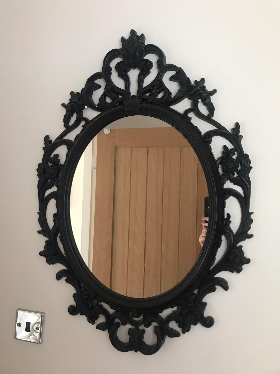 Beautiful Black Baroque Mirror In B28, Black Baroque Mirror Ikea