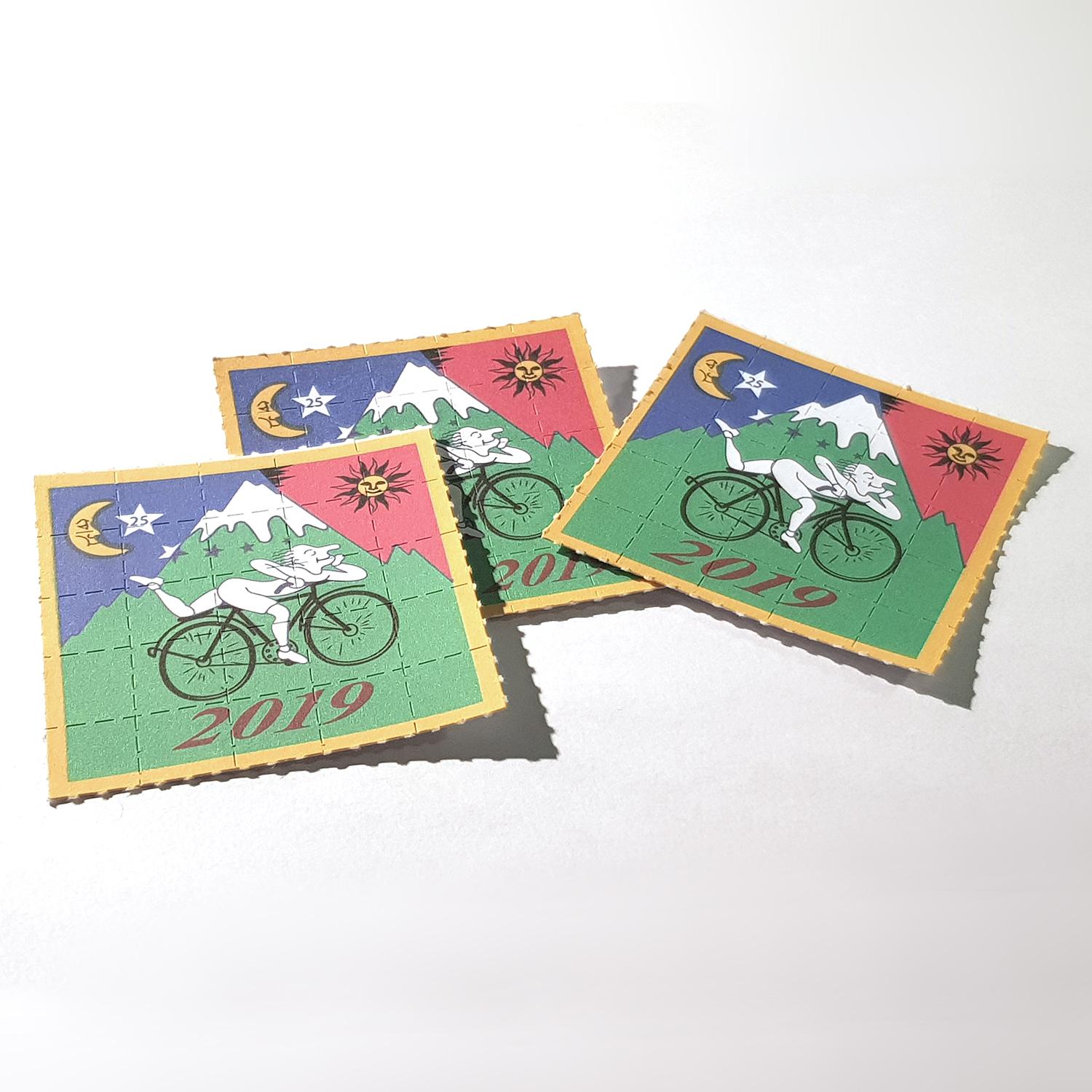 Bicycle Day 1943 Albert Hofmann LSD Vintage Pappemagnet 