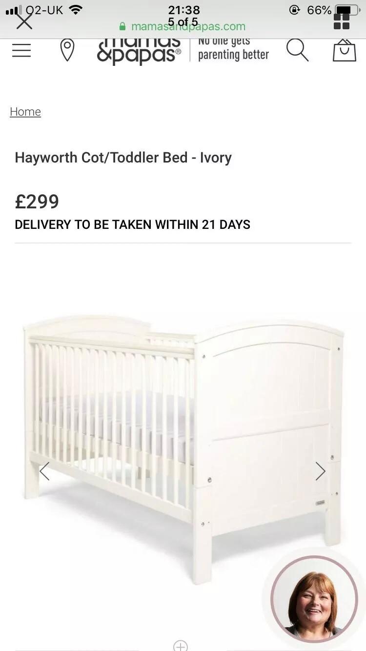 Mamas and papas Hayworth cot bed in MK20 Monkston für 20,20 £ zum ...