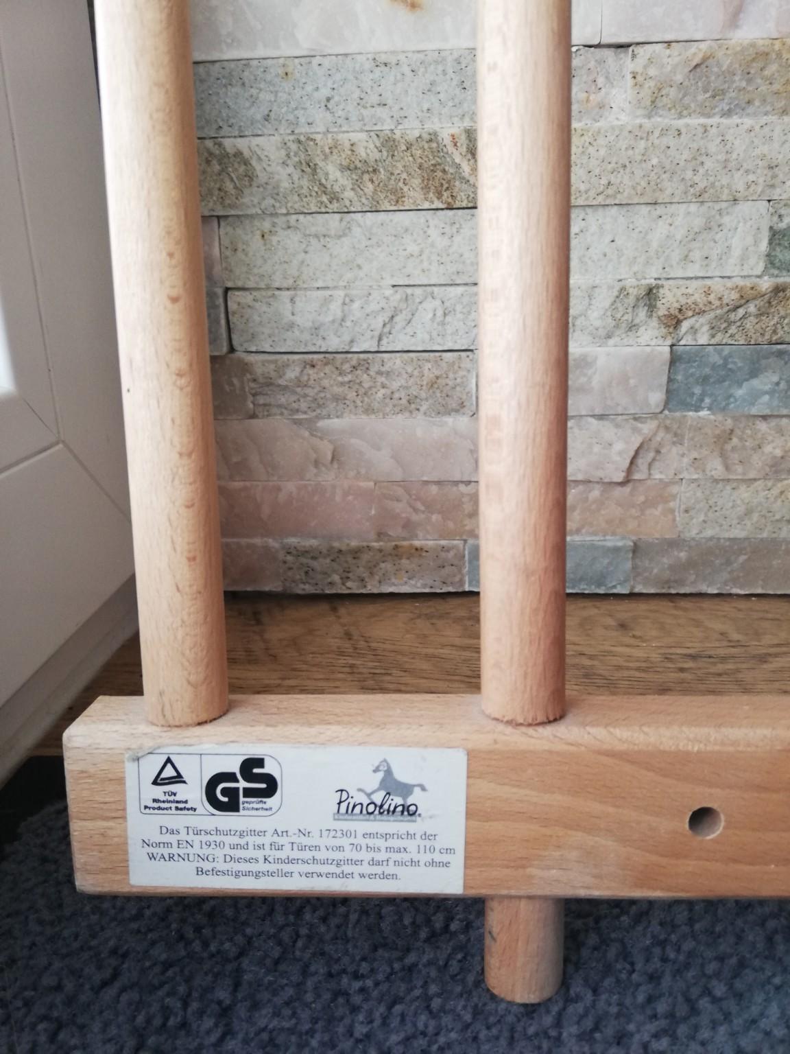 Holz Sicherheitsgitter Treppenschutzgitter verstellbar 70-110cm Tür Schutzgitter