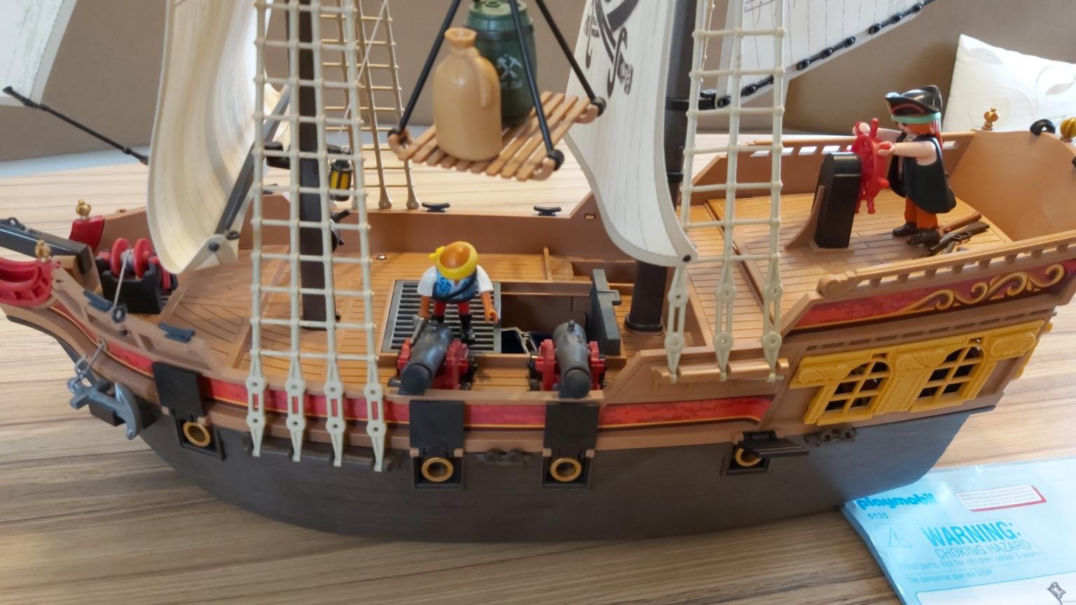 5135 Playmobil Piratenschiff komplettes OBERDECK STEUERRAD * 