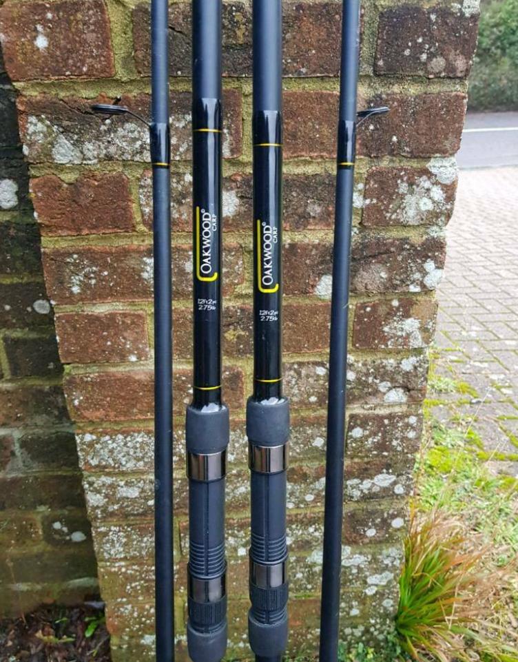 Brand New OAKWOOD 12ft 2.75lb TELESCOPIC Carp Fishing Rod 
