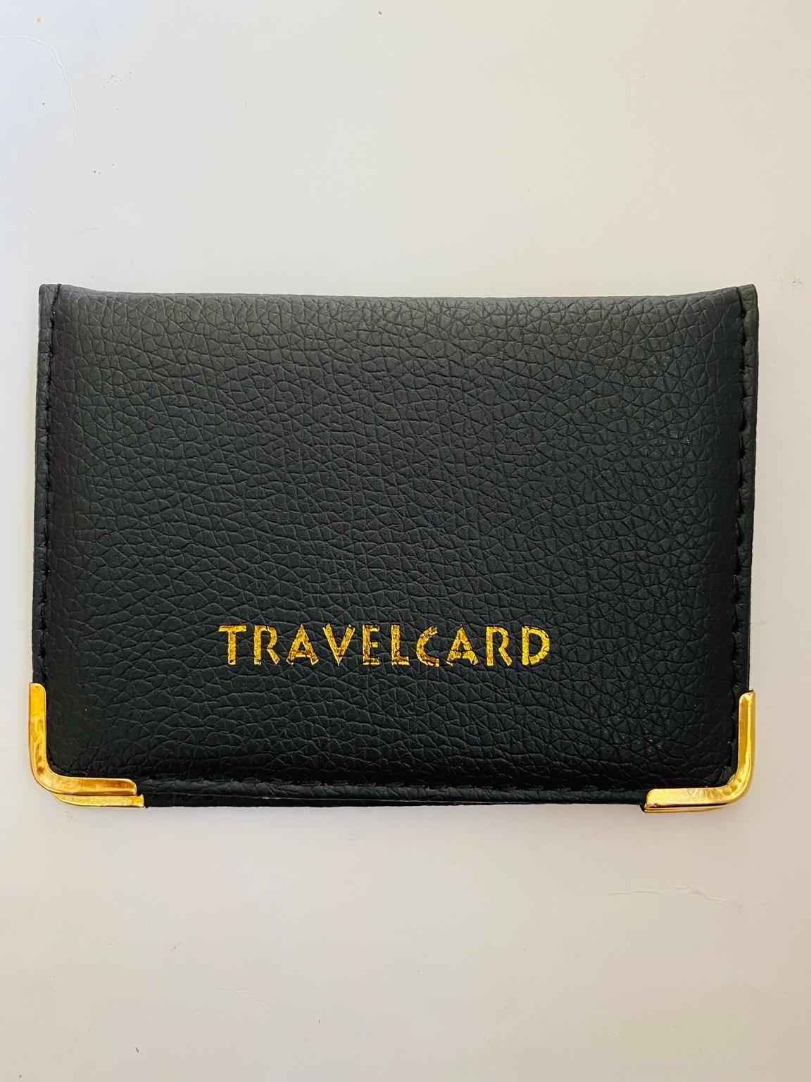 Leather Travel Card Oyster Card Wallet Bus Pass Holder Rail Bank Card Cover Case 