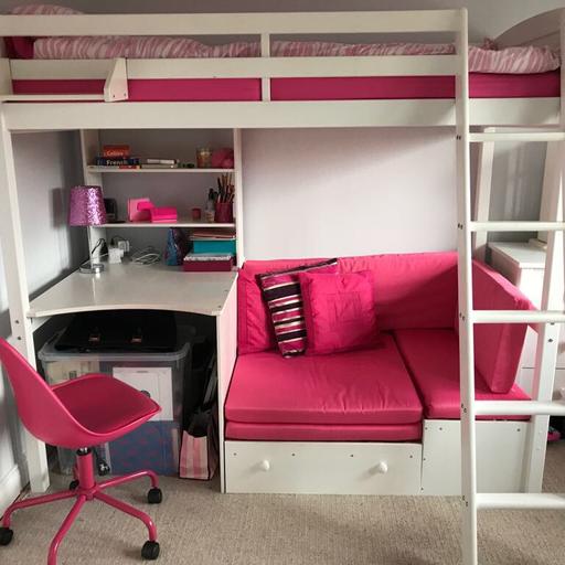 Argos Highsleeper Bed With Desk Pink, Bunk Bed With Space Underneath Argos