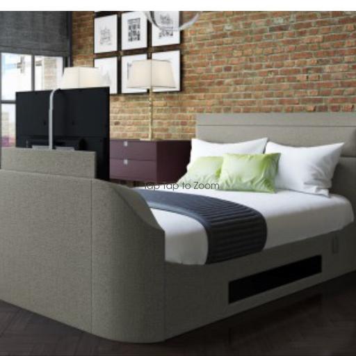 Medford Upholstered Tv Bed Frame, 40 Inch Height Headboard