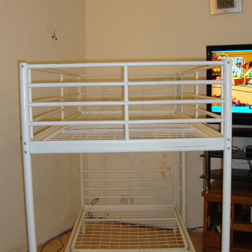 Ikea Tromso White Bunk Bed Frame With, Ikea Tromso Loft Bed Size