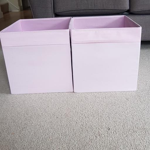 Drona Pale Pink Storage Boxes In Kt14, Baby Pink Storage Boxes Ikea
