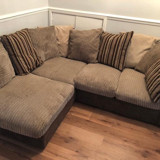 Brown Cord Corner Sofa In Wa7 Runcorn, Large Cord Sofa Cushions