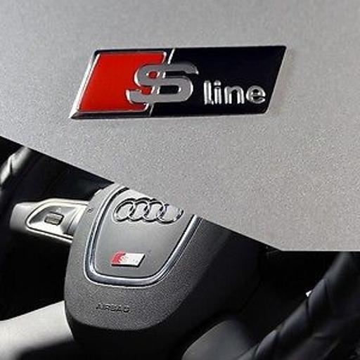 Original S LINE Sline Auto Aufkleber Kühlergrill Selbstklebend Emblem Logo Audi