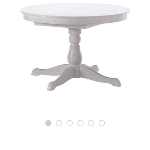 Ikea Ingatorp Extendable Round Table In, Ikea White Round Tablecloth