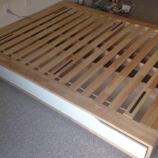 Ikea Mandal Bed Frame And 4 Storage, Under Bed Drawers Ikea Frame