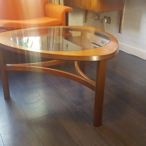 Vintage Teak Coffee Table By Nathan, Nathan Teak And Glass Coffee Table