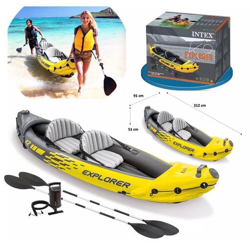 1 Man Person Inflatable Kayak Canoe Oars Pump Dinghy Boat With Paddle Oars 