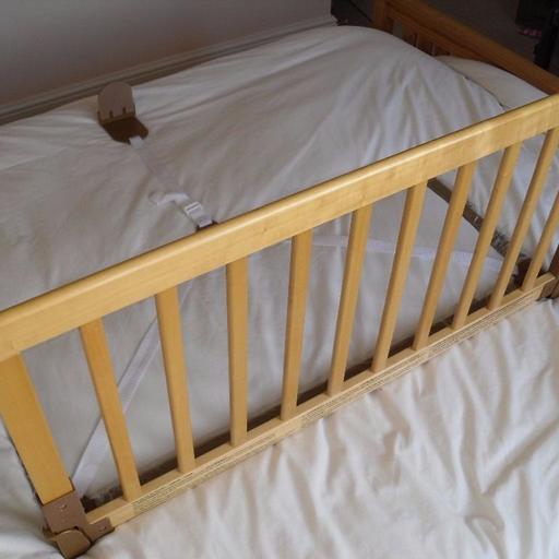 Babydan Wooden Bed Guard Rail Natural, Babydan Wooden Bed Rail