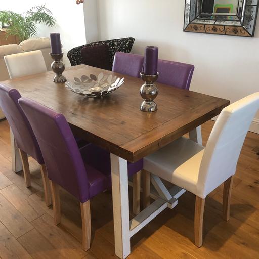 Dining Room Chairs Faux Leather X6 In, Purple And Grey Dining Room Chairs Leather