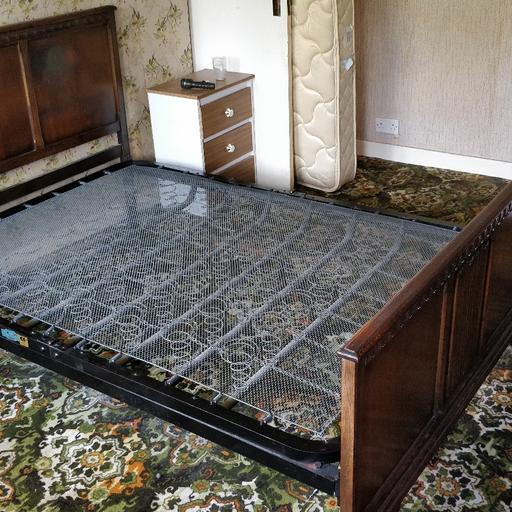 Antique Vintage Vono Spring Double Bed, Antique Metal Bed Frame With Springs