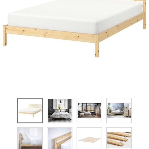 Tarva Ikea Double Bed Frame And, Neiden Bed Frame Pine Full Mattress