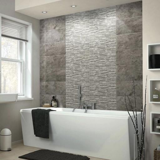 B Q Oscano Graphite Grey Wall Floor, White Bathroom Floor Tiles B Q