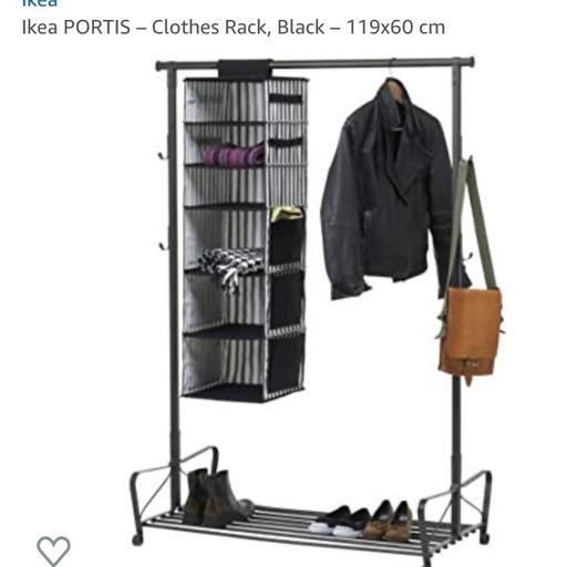 Ikea Portis Clothing Rail Black In, Ikea Portis Coat Hanger