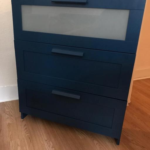 Blue Ikea Brimnes Dresser Chest Of, Navy Blue And Grey Dresser Ikea