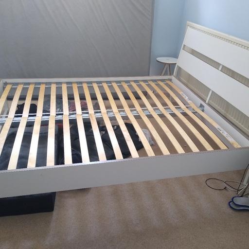Ikea King Size Trysil Bed Frame In Sw2, Ikea Bed Frame With Slanted Headboard