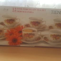 Chodziez Country Roses Tea Trio Tea Cup Saucer & Side Plate Unused Condition 