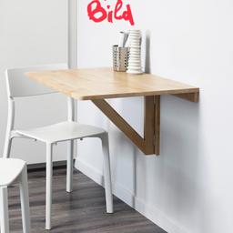 90x50cm IKEA BJURSTA Wandklapptisch in braunschwarz; Holztisch Wandtisch 