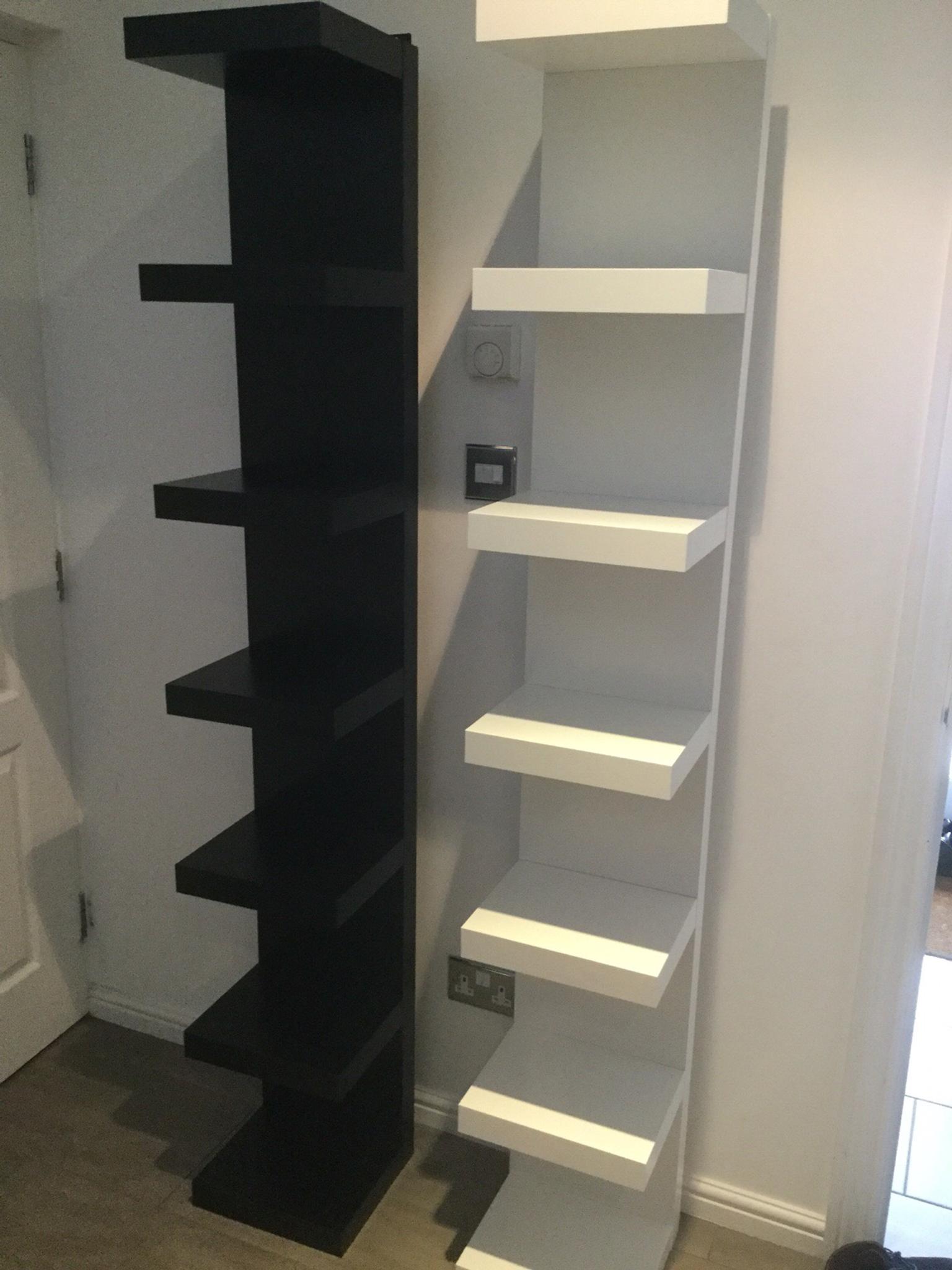 Ikea Lack Wall Shelf Units White Black, Lack Wall Shelves White Wood