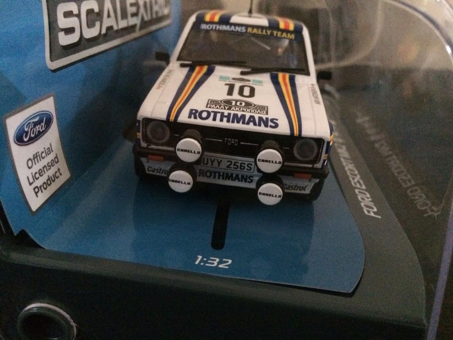 Scalextric C3749 Ford Escort MK2 Rothmans Acropolis Rally 1980 Slot Car 1:32 Scale