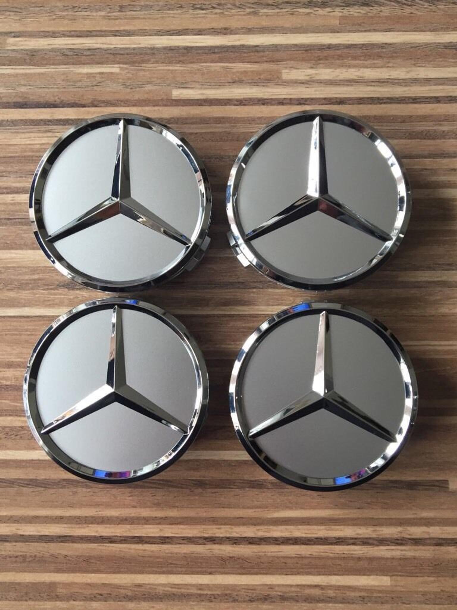 2 Myhonour 4X Felgendeckel Nabenkappen mit Mercedes Benz Logo