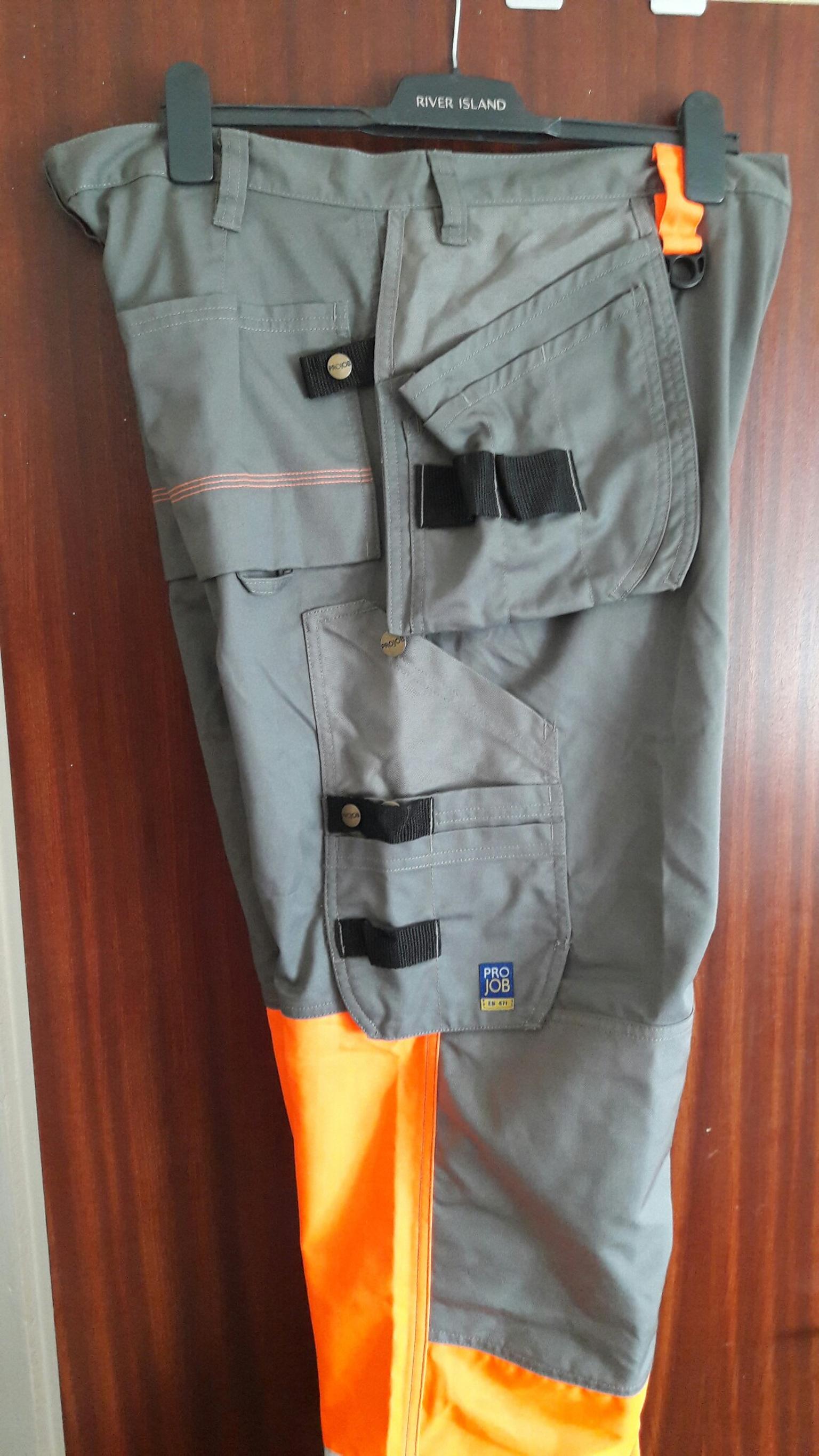 Class 1-646502 Projob Hi Vis Work Trousers with Knee Pad & Holster Pockets