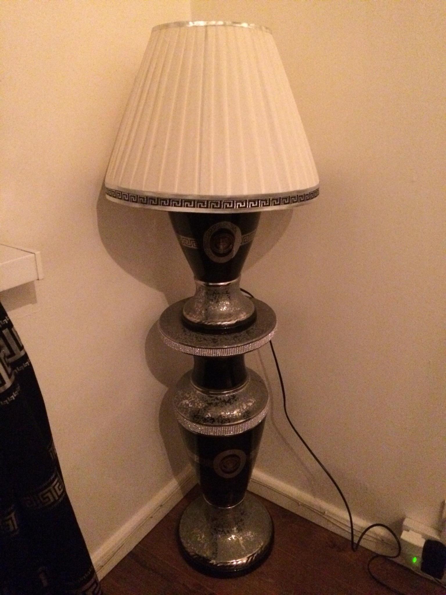 Versace Lamp Stand Set Silver And, Versace Style Table Lamps