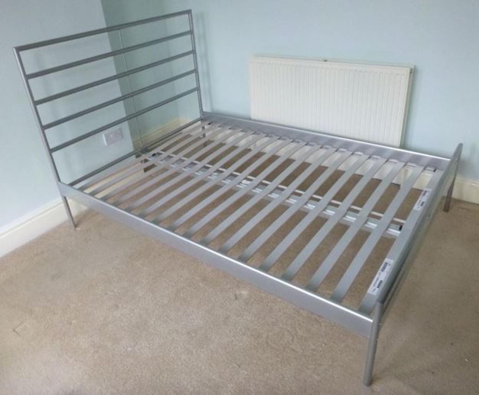 Ikea Double Bed Frame Metal In L37, Ikea Silver Bed Frame