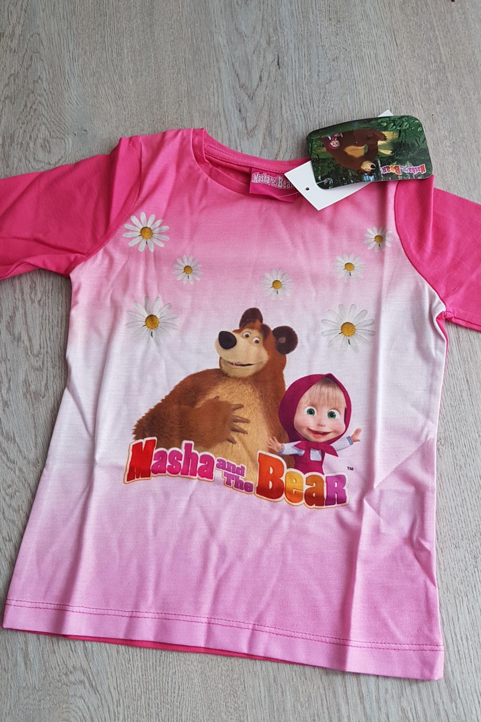 Masha und der Bär  sehr schönes Shirt in PINK Neu 