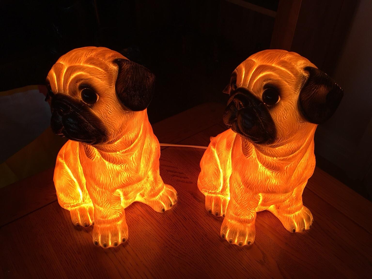 Two Heico Pug Lamp New In Sw7 Chelsea, Pug Dog Table Lamp