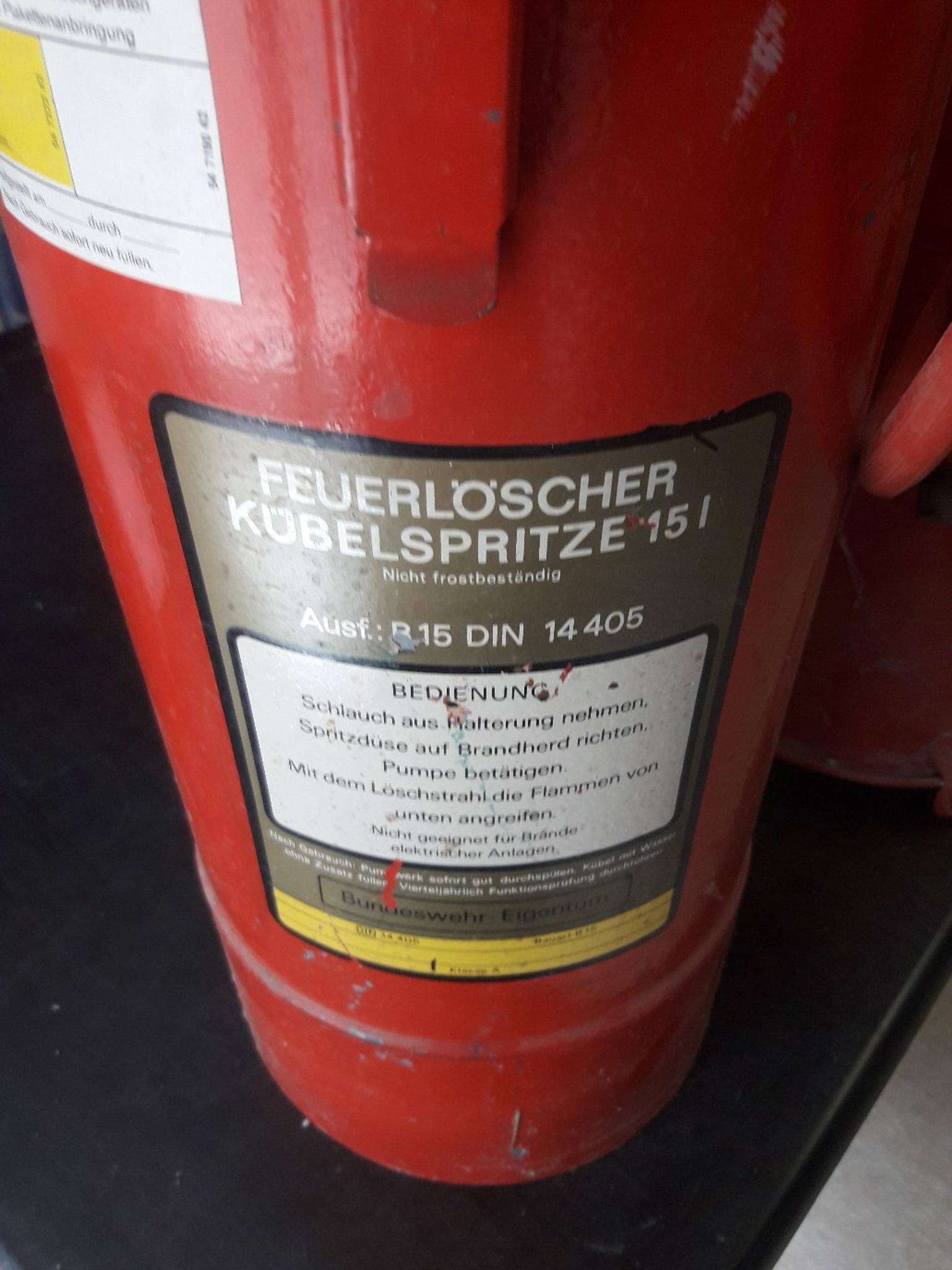 Bundeswehr 15 Liter Kübelspritze Wasserspritze Feuerwehrspritze Feuerlöscher Ex
