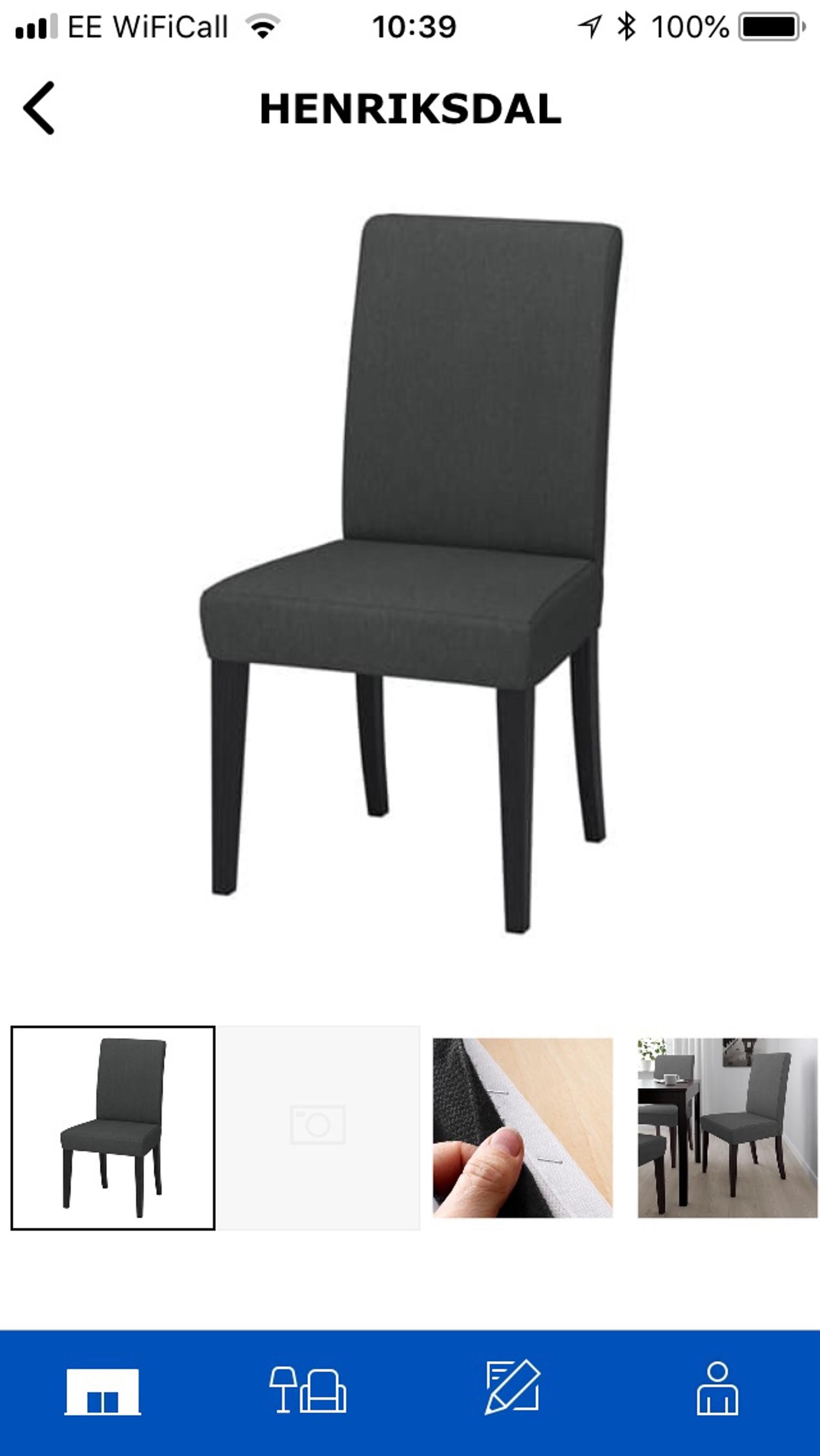 Ikea Henriksdal Set Of 4 Dining Chairs, Grey Dining Chairs Set Of 4 Ikea
