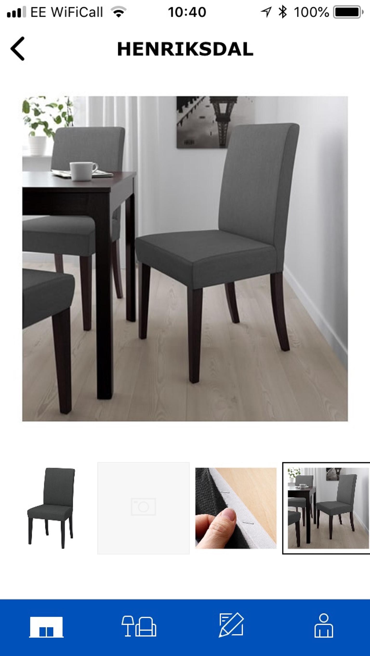 Ikea Henriksdal Set Of 4 Dining Chairs, Grey Dining Chairs Set Of 4 Ikea