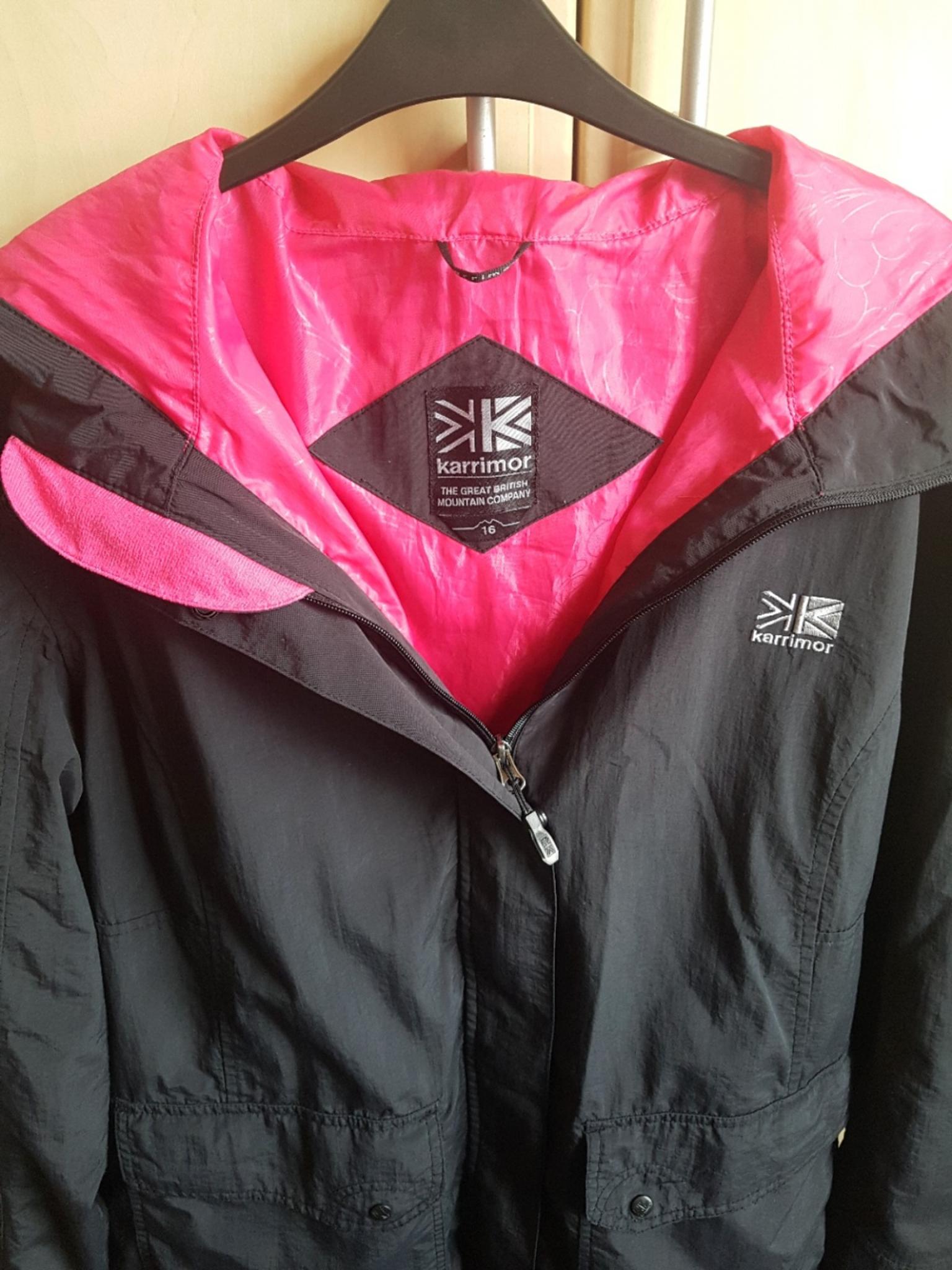 Karrimor Womens Tahoe Jacket Waterproof Coat Top Hooded Zip Full Warm Press Stud 